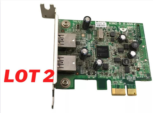 LOT 2 Dell 0FWGJ8 USB 3.0 Dual-Port PCIe Low Profile Expansion Card