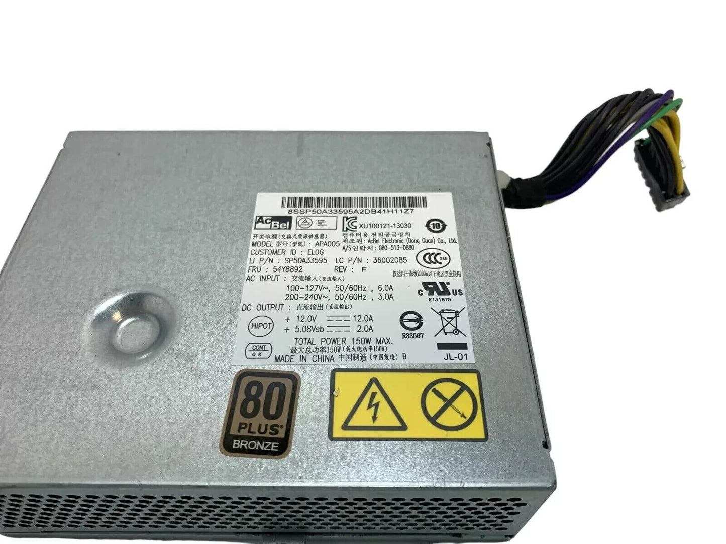 Original AcBel APA005 Lenovo ThinkCentre M72z M93z 150W AIO Power Supply