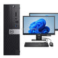 Dell Desktop Computer PC i5 9th 32GB RAM, 1TB SSD Dual 24" LCDs Windows 11 WiFi