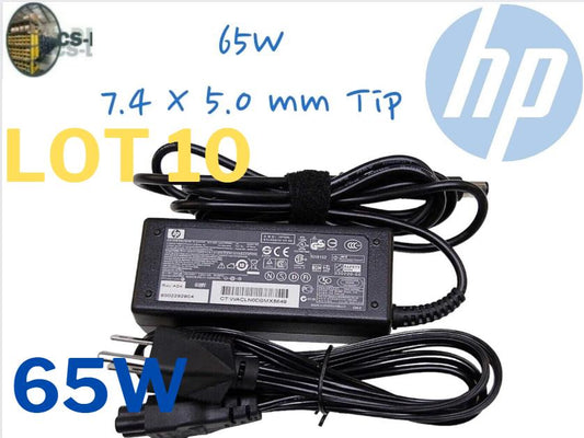 LOT 10 Genuine Big Barrel HP Laptop Charger AC Adapter 65W 19.5V 3.33A 902990