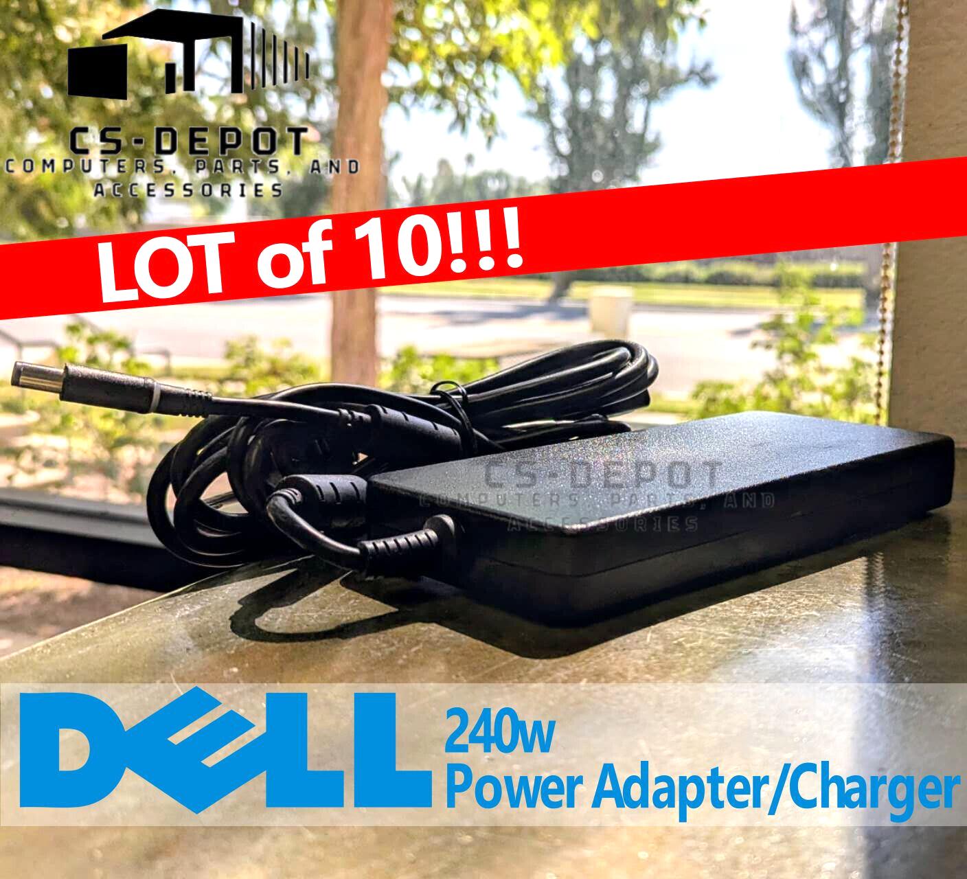 Lot of 10 Dell 19.5V 12.3A 240W AC Power Adapter LA240PM180 7.4mm