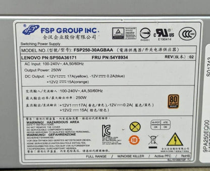 Lot of 3 Lenovo ThinkServer TS150 P310 SP50A36171 250W PSU FSP Huntkey AcBel