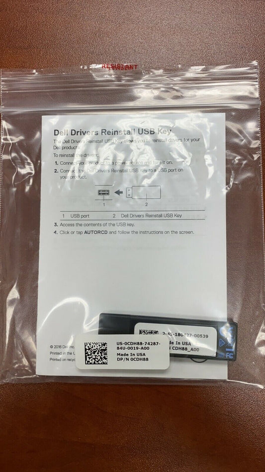 DELL DRIVERS REINSTALL USB KEY FOR Latitude 5491 5591 Precision 3530 Notebook