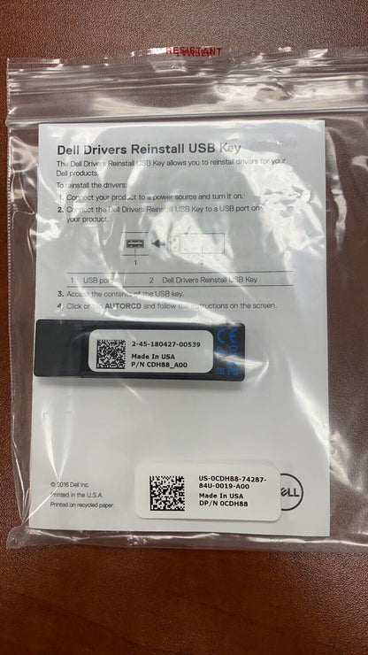 DELL DRIVERS REINSTALL USB KEY FOR Latitude 5491 5591 Precision 3530 Notebook