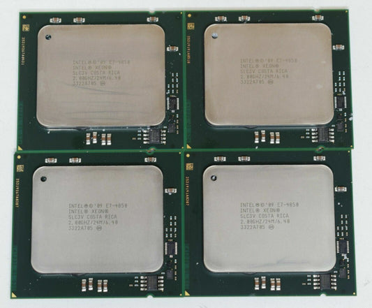 Lot of (4) Intel Xeon E7-4860 SLC3S 2.26GHz 10-Core 24MB LGA1567 CPU Processors