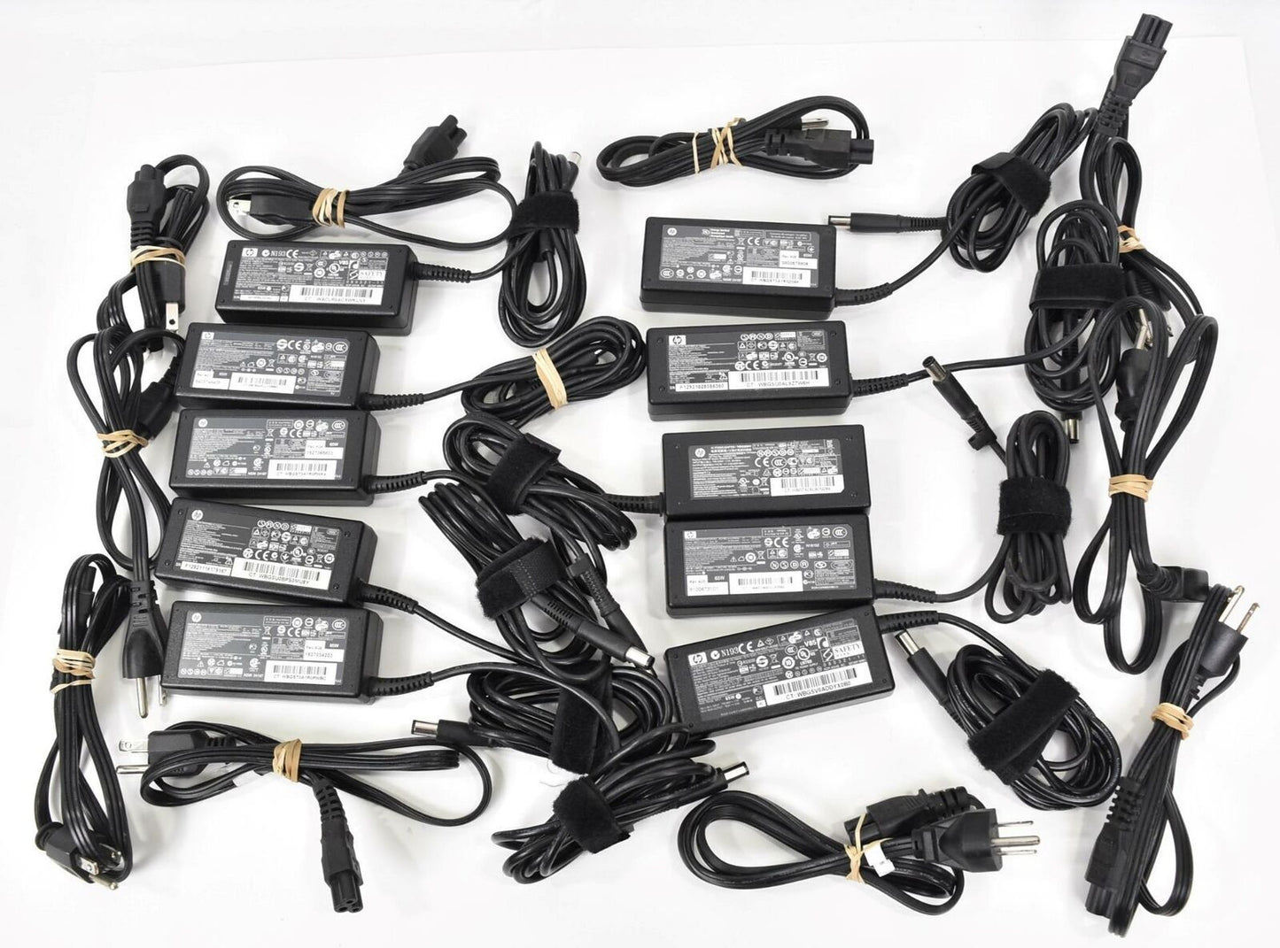 LOT 10 GENUINE HP 65W AC Adapters Notebook 800 600 400 DM MINI G1 G2 TIP 7.4x5.0