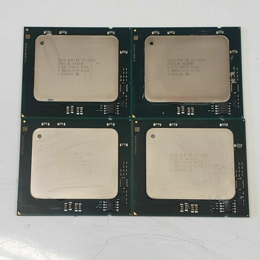 Lot (4) Intel Xeon E7-4850 2GHz 10-Core 24MB LGA1567 CPU Processor SLC3V