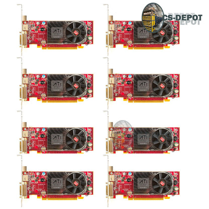 LOT 7 Dell ATI Radeon HD 3450 256MB PCIe x16 DMS-59 Full Height Video Card Y103D