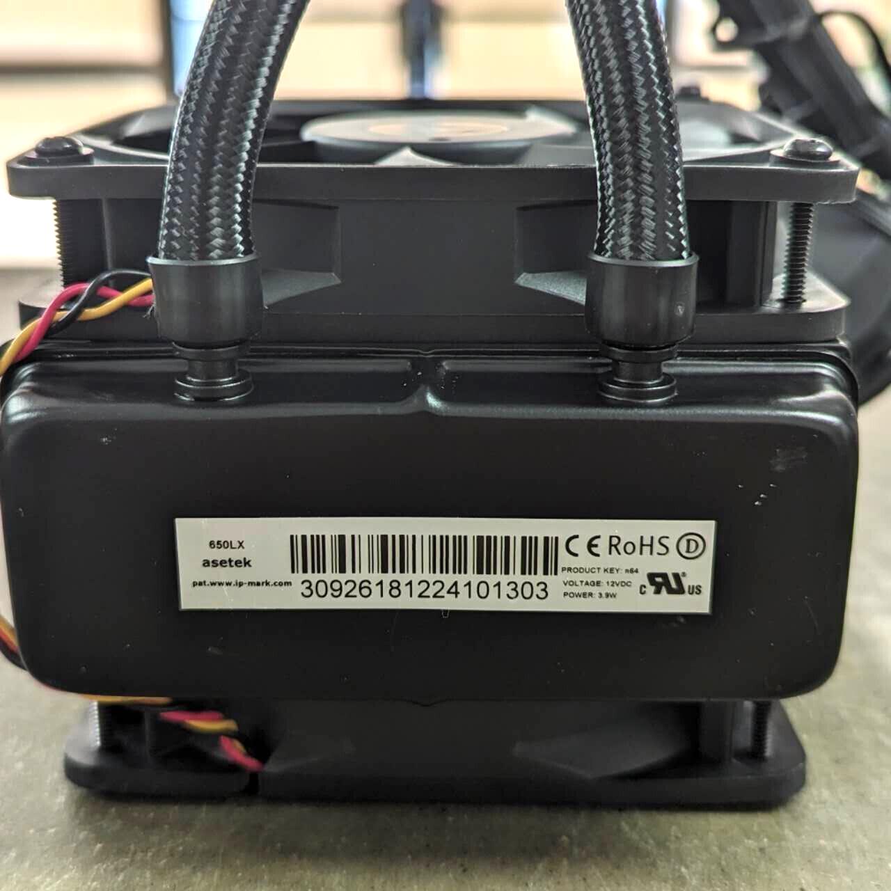 ASETEK 650LX THICK 120mm CPU DUAL-FAN LIQUID COOLING AIO LGA 2011 2066 1151 115X