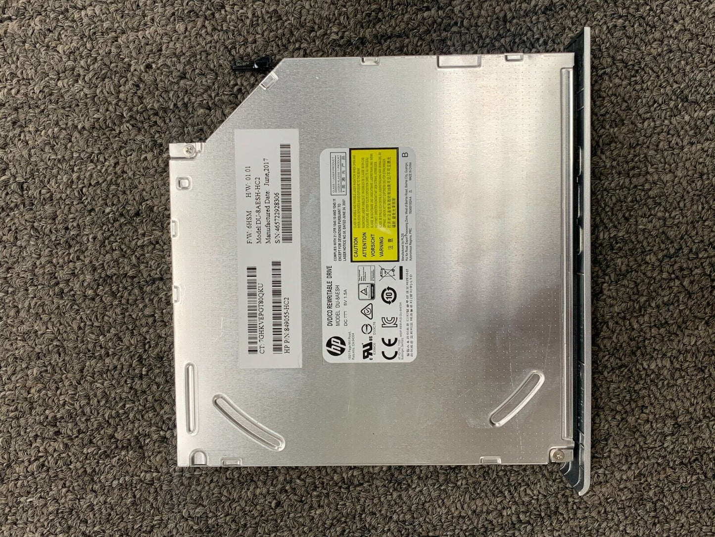 Lot 5 HP PAVILION 570 570-P033W DVD ReWriter 849055-HC2 9.5mm DU-8AESH-HC2 bezel