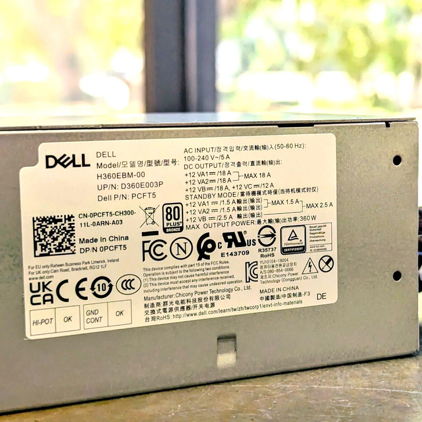 Dell Aurora R13 R14 XPS 8950 460W PSU PNWT1 T63HC 389MC 0PNWT1 0T63HC 0389MC