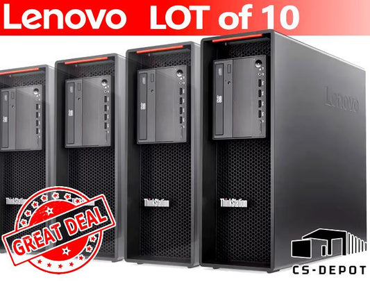 Lot of 10 LENOVO P520 Workstations W-2135 32GB DDR4 RAM M2000 WIFI NO STORAGE