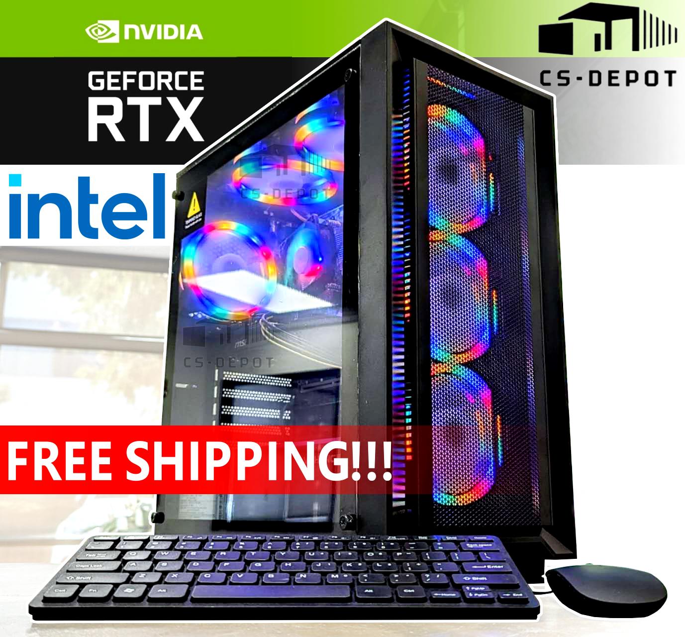 Custom Gaming PC 8 CORE i7-9700K RTX 3060 32GB DDR4 2TB SSD Windows 11 Wifi