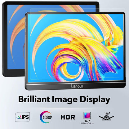 15.6 Inch 1080P Gaming IPS HDR Screen Monitor Portable Screen w/ HDMI USB-C