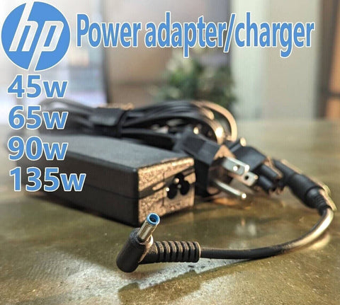 Genuine HP Laptop Power Adapter/Charger 19.5V 45w 65w 90w 135w 4.5mm Blue Tip