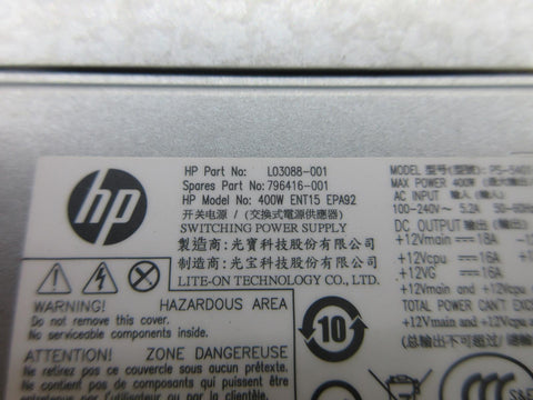 HP L03088-001 Z240 PS-5401-1HA Power Supply Unit / PSU 400w